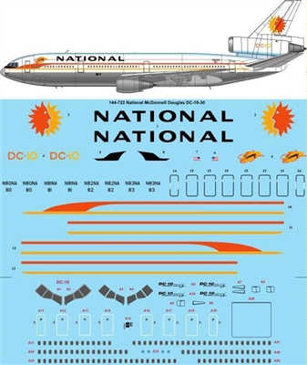 1:144 National Airlines McDD DC-10-30