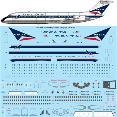 1:144 Delta Airlines Douglas DC-9-32