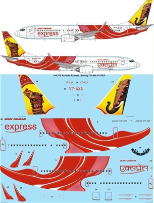 1:144 Air India Express Boeing 737-800 VT-AXA 'Thrissur Pooram'