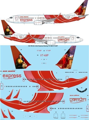 1:144 Air India Express Boeing 737-800 VT-AXP 'Hamsa Damayanthi'