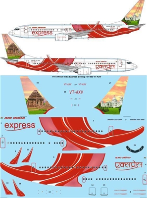 1:144 Air India Express Boeing 737-800 VT-AXV 'Victoria Memorial'
