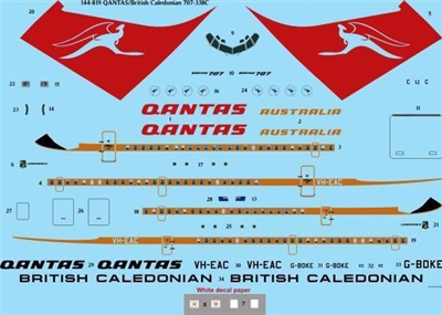 1:144 QANTAS / British Caledonian Boeing 707-320C