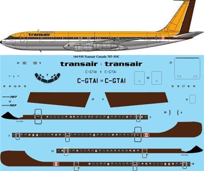 1:144 Transair Canada Boeing 707-320C