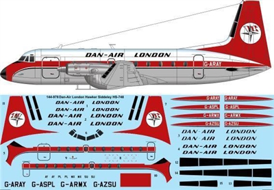 1:144 Dan Air London HS.748 Series  2 (Mark 1 Models)
