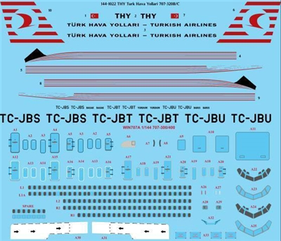 1:144 Thy Turkish Boeing 707-320B/C