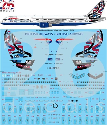 1:144 British Airways 'Whale Rider' Boeing 757-200 (Zvezda kit)