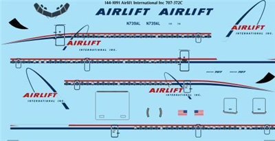 1:144 Airlift International Boeing 707-320C