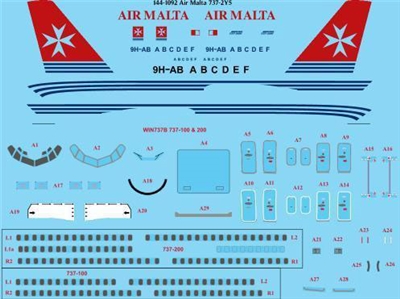 1:144 Air Malta Boeing 737-200