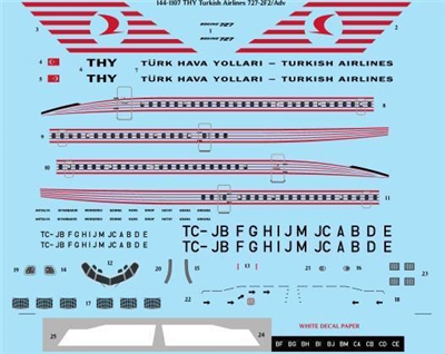 1:144 THY Turkish Boeing 727-200