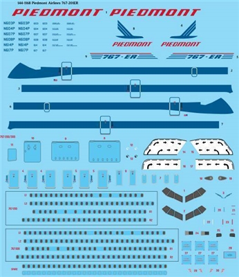 1:144 Piedmont Airlines Boeing 767-200ER