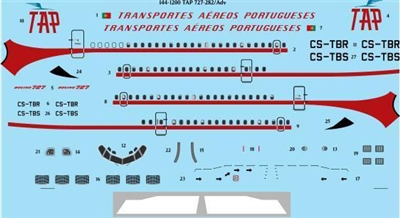 1:144 TAP Air Portugal Boeing 727-200