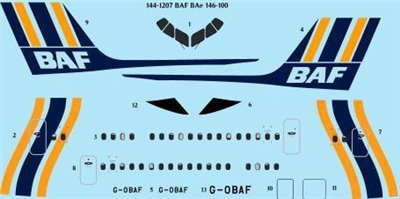 1:144 British Air Ferries (Farnborough 1982) Bae 146-100