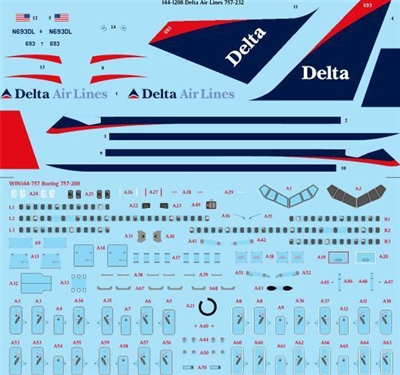 1:!44 Delta Airlines ('Ron Allen' cs, 1997-2000) Boeing 757-200