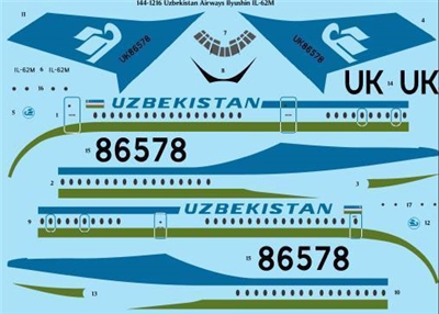 1:144 Uzbekistan Airways Ilyushin Il.62M