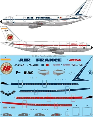 1:144 Air France / Iberia Airbus A.300B1 Demonstrator