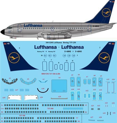 1:144 Lufthansa (metal cs) Boeing 737-230