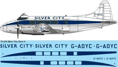 1:72 Silver City Airways Dh.106 Dove 6