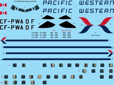 1:72 Pacific Western Airlines DC-6B