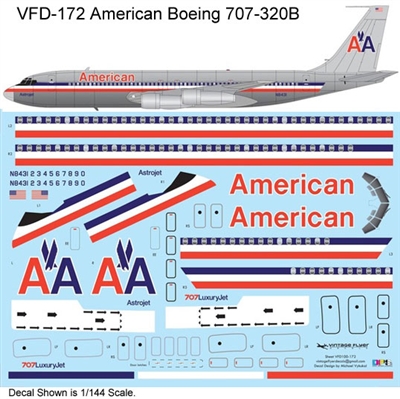 1:100 American Airlines Boeing 707-320B