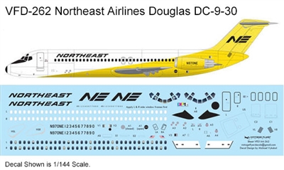 1:100 Northeast ('Yellowbird' cs) Douglas DC-9-30