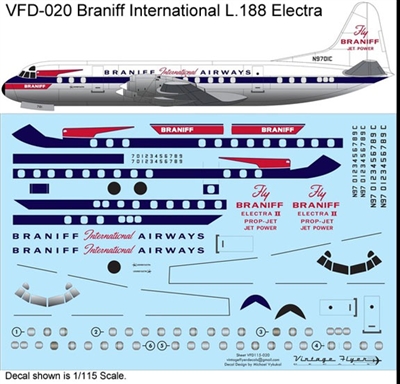 1:115 Braniff International (delivery cs) L.188 Electra