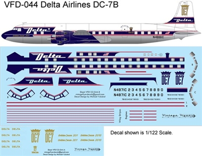 1:122 Delta Airlines (golden crown cs) Douglas DC-7