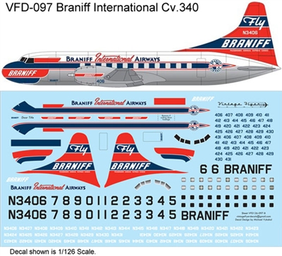 1:126 Braniff (delivery cs) Convair 340