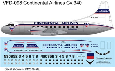 1:126 Continental Airlines Convair 340