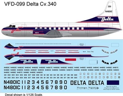 1:126 Delta Airlines Convair 340