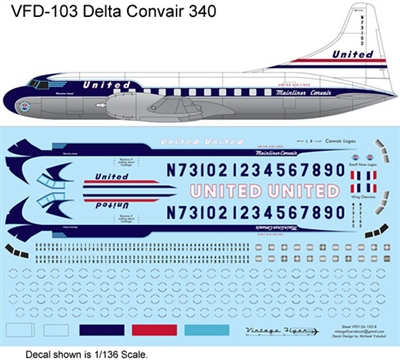 1:126 United Airlines Convair 340