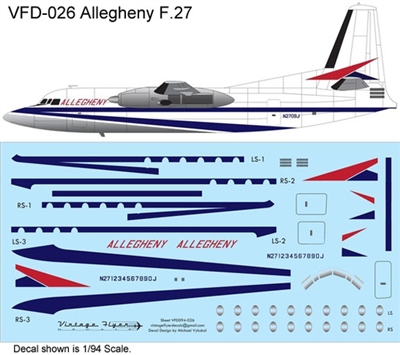 1:144 Allegheny Airlines (delivery cs) Fokker F.27