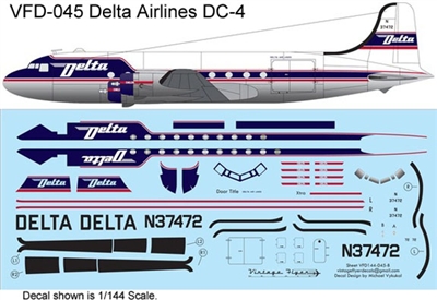 1:144 Delta Airlines (final cs) Douglas DC-4