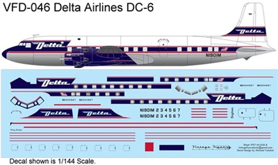 1:144 Delta Airlines (final cs) Douglas DC-6