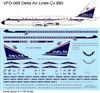 1:144 Delta Airlines (delivery cs) Convair 880 (EE Kit)