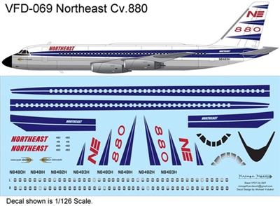 1:144 Northeast (delivery cs) Convair 880 (EE Kit)