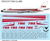 1:144 Trans World Airlines (delivery cs) Convair 880 (EE Kit)