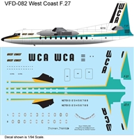 1:144 West Coast Airlines Fairchild F.27