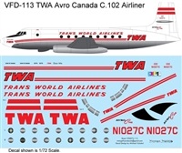 1:144 Trans World Airlines Avro C.102 Airliner