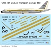 1:144 Civil Air Transport Convair 880 (EE Kit)