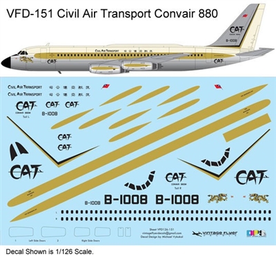 1:144 Civil Air Transport Convair 880 (EE Kit)