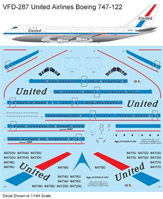 1:144 United Airlines Boeing 747-122