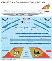 1:144 Trans Global Airlines Boeing 747-100