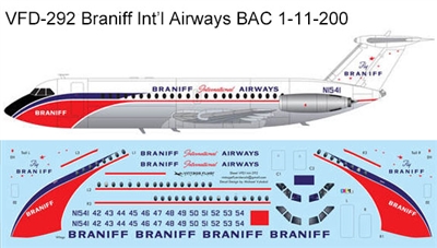 1:144 Braniff International (delivery cs) BAC 1-11-200