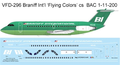 1:144 Braniff International ('Flying Colors' cs) BAC 1-11-200
