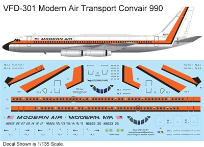 1:144 Modern Air Transport (early cs) Convair 990A