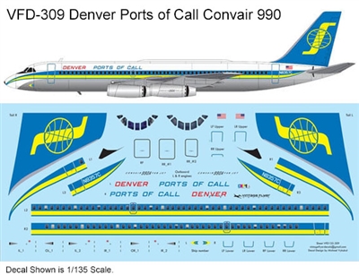 1:144 Denver Ports of Call Convair 990