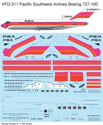 1:144 Pacific Southwest Airlines Boeing 727-100