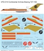 1:144 Continental Airlines Boeing 727-100
