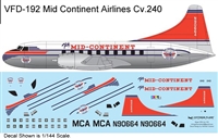 1:72 Mid Continent Airlines Convair 240