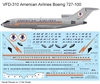 1:72 American Airlines (early cs) Boeing 727-100